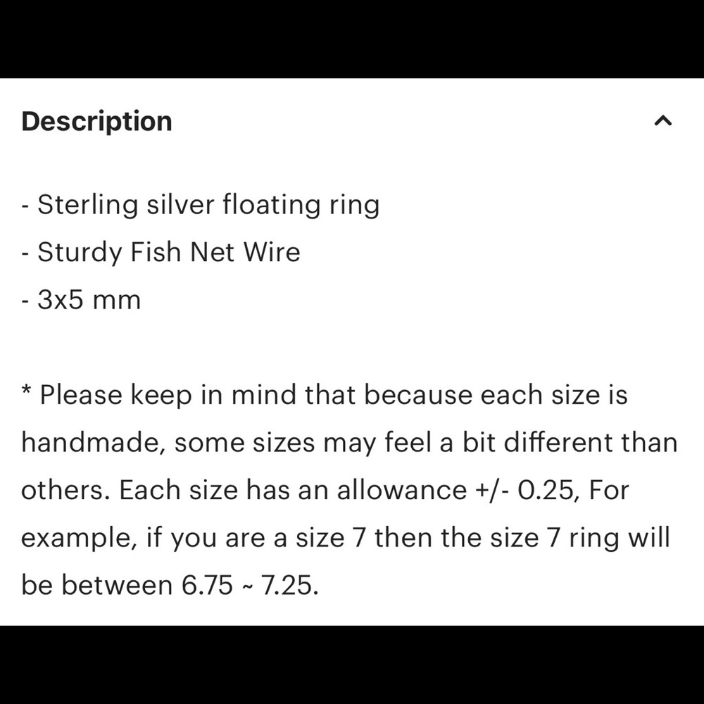 Sterling floating ring - Picture 5 of 5